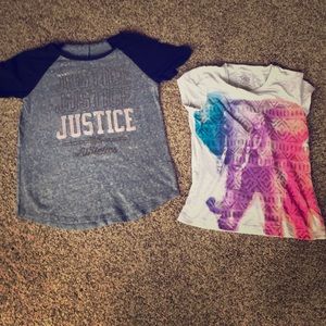 2 Justice shirts